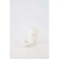 Zusss Set Van Een Koffiemok Love Met Dipschaaltje Love In Gouden Letters - Verjaardag - Cadeau Dames Keramiek White / Gold