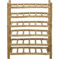 vidaXL Wijnrek Naturel 57 x 29,5 x 72 cm Bamboe