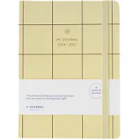 A-Journal My Journal - Agenda 18 maanden 2026-2027 - Geruit vanillegeel - A5