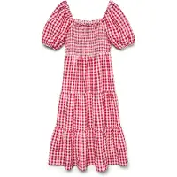 Vero Moda Jurk 'VMCarrie' rood / wit