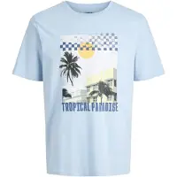 JJ REBEL JUNIOR T-shirt lichtblauw Jongens Katoen Ronde hals Printopdruk - maat 164