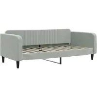 vidaXL Slaapbank 100x190 cm fluweel lichtgrijs
