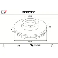 FTE 9082861 Remschijf