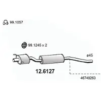 ASSO 12.6127 Uitlaat middendemper