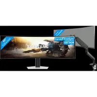 Samsung Odyssey G9 LS49DG912SUXEN OLED + BlueBuilt Bras d'Écran PC pour 1 Écran PC Ultralarge