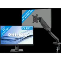 Philips 242B1G/00 + BlueBuilt Bras d'Écran PC Vérin Mécanique pour 1 Écran PC