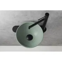 Sapho Minor toilet waskom beton 26cm groen met houder rechts