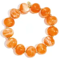 Yehwang Honey Bead Armband | Koningsdag Special | Acryl & Stainless Steel | Beste Cadeau voor haar | Goudkleurig | Oranje Armband