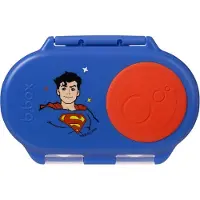 B.Box Superman Snackbox | Mini Bento Lunchbox met 2 Lekvrije Vakken | Ideaal voor Peuters, Kinderlunch en Snacks | Past een Heel Stuk Fruit | BPA-vrij