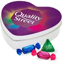 Quality Street Nestlé 160g - 11 smaken - Geschenkdoos hartje met bonbons en toffees - Chocolade cadeau - Chocolade mix in tinbox