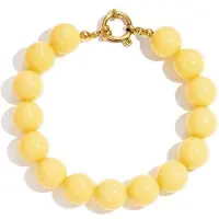 Yehwang Beady Babe Armband | RVS & Resin | Geel | Kralen armband | 12mm kralen | Beste cadeau voor haar