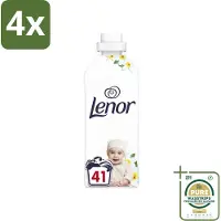 Lenor - Wasverzachter - Gevoelig - Milde Geur - 41 Wasbeurten - Voordeelverpakking - 4 stuks - Gevoelige huid - Milde geur