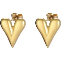 Yehwang Oorknopjes Hartje, Goudkleurige Hart Oorbellen voor Dames, Minimalistische Stud Earrings