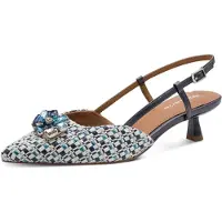 Tamaris Slingpumps navy / cyaan blauw / wit