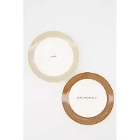 Zusss Set Van 2 Gebaksbordjes 'Lucky' En 'Genietmomentje' - Verjaardag - Cadeau Dames Keramiek White / Sand