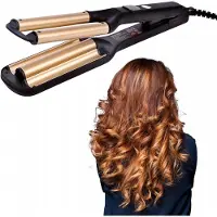 Ren Wafeltang - Wafeltang Haar - Wafeltang Babyliss - 160 ° C-220 °C - anti-brandwonden ontwerp - Goud- 30cm x 7cm x 7cm