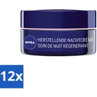 Nivea - Nachtcrème - Essentials +24U Voedend - Voor gevoelige & droge huid - Met Sheaboter & Amandelolie - 50 ml - Voordeelverpakking - 12 stuks