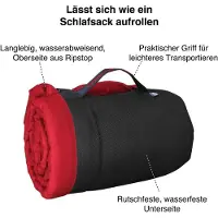 Kurgo waterdicht hondenbed buitenbed voor honden draagbaar bedrol voor huisdieren reizen wandelen kamperen wandelen loft hondenbed chili rood gro