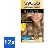 Syoss - Oleo Intense 8-05 Beige Blond - Haarverf - Zonder Ammoniak - Grijsdekking - Langdurige Kleur - Voordeelverpakking - 12 stuks