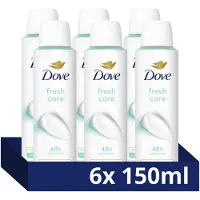 Dove Anti-Transpirant Deodorant Spray - Fresh Care - heeft een verbeterde langdurige geur en hydrateert de huid - 6 x 150 ml