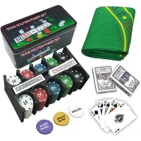 Ren Pokerset - Poker - Pokermat - Meerkleurig - 5cm x 10cm x 20cm