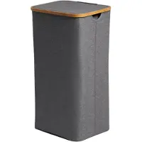 Ren Wasmand 2 Vakken - Wasmand - Wassorteerder - Grijs - 40cm x 33cm x 70cm
