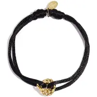 Yehwang Armband met zonnige dagknoop - Zwart - Verkleurt niet - Cadeau - Goudlief.nl