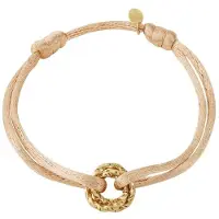 Yehwang Goudlief.nl Armband met zonnige dagknoop - Abrikoos