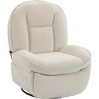 HOMCOM Relaxfauteuil, gestoffeerde tv-stoel met ligfunctie, diepe zitdiepte