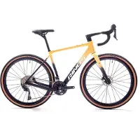 RINOS Sandman 7 - Gravel Fiets - Gravel Bike – carbonframe - GRX 820 24 versnellingen - hydraulische schijfremmen - lichtgewicht - allround fiets voor elk terrein - Zwart Zand 52