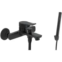 Kielle Nefia - Badkraan met accessoires EcoSpare, matzwart 10327SN84