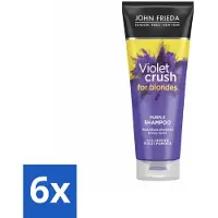 John Frieda – Shampoo – Sheer Blonde Colour Renew Zilver – Neutraliseert gele tonen – 250 ml - Voordeelverpakking - 6 stuks