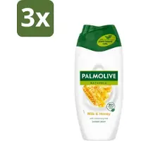 Palmolive Naturals - Douchecrème - Honing & Melk - Hydraterende Melk - 250 ml - Bulkverpakking - 3 stuks
