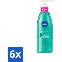 Nivea - Reinigingsgel - DERMA Huidzuiver - Voor onzuivere huid - Met Salicylzuur (AHA) & Niacinamide - Tegen Acne & Mee-eters - 150 ml - Voordeelverpakking - 6 stuks
