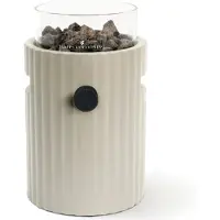 Happy Cocooning Lumi Rib tafelbrander rond 21,5xH37 cm Oyster Beige