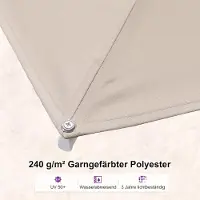 Laura Zweefparasol 300x300 cm XXL 360° Draaibaar Kantelbaar met Parasolvoet UV50+ Waterdicht Beige – Luxe Aluminium Tuinparasol voor Terras & Tuin –
