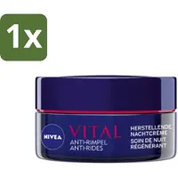 Nivea - Nachtcrème - VITAL Anti-Rimpel Herstellend - Voor rijpe huid - Met Vitamine F, Teunisbloemolie & Calcium - 50 ml - 1 stuk