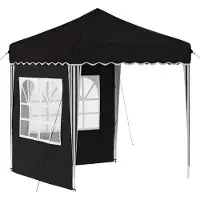 vidaXL Pop-up Feesttent 195 x 195 x 245 cm Zwart Oxford Stof