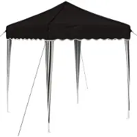 vidaXL Pop-up Feesttent 195 x 195 x 245 cm Zwart Oxford Stof