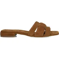 Stefano lauran Dames Slippers 24050 - Bruin - Maat 36