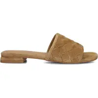 Stefano lauran Dames Slippers L24073 - Camel - Maat 43