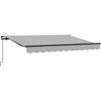 vidaXL Uitschuifbare luifel Lichtgrijs 250 x 200 cm Stof