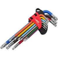 AWTOOLS Black Line - TORX Inbussleutels - T10-T50 - 9-delig - Kleurcode