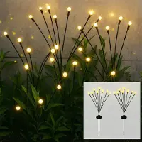 Evura Goods solar tuinverlichting - 12 lampjes - vuurvliegjes effect - zonne energie - waterdicht - prikspots - sfeerverlichting