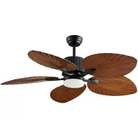 CristalRecord Plafondventilator Palm Ø 132 cm bruin zwart