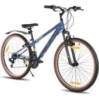 Hiland Matawak elektrische stadsfiets - 26 inch - 250W motor - 60km actieradius - 36V 10.4Ah accu - Shimano 7-versnellingen - Unisex - Zwart