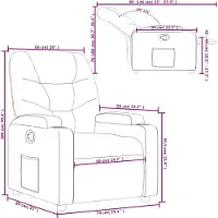 vidaXL Relaxfauteuil Crème Stof