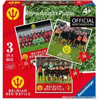 Ravensburger Puzzel - 3 puzzels - Belgische Duivels 2016 - 25 stukjes