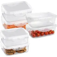 PlasticForte Vershoudbakjes set Classic - 6x stuks - vriezer en magnetron - kunststof - diverse maten - 600-800-1000 ml