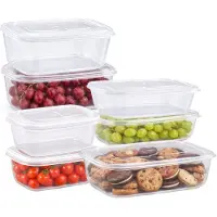 PlasticForte Vershoudbakjes set Classic - 7x stuks - vriezer en magnetron - kunststof - diverse maten - 500-800-1200-1800 ml - nestbaar